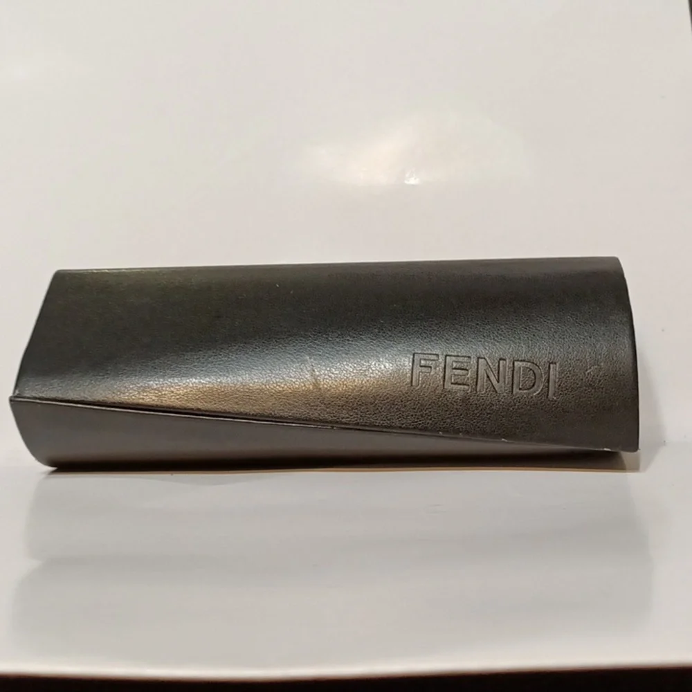 FENDI Eyewear glasses case hardshell triangle black optical protection storage
